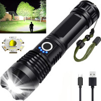 5 Modes Rechargeable 90000 High Lumens LED Flashlight 5 Modes Rechargeable 90000 High Lumens LED Flashlight