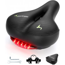 Sportneer Comfortable Bicycle Saddle with Taillight NEW