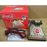 Telephone Coca-Cola Phone New In Open Box Light Up Stained Glass Tiffany Style