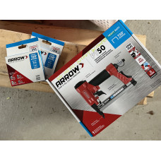 Arrow PT50 Pneumatic Staple Gun, Oil-Free Upholstery Stapler